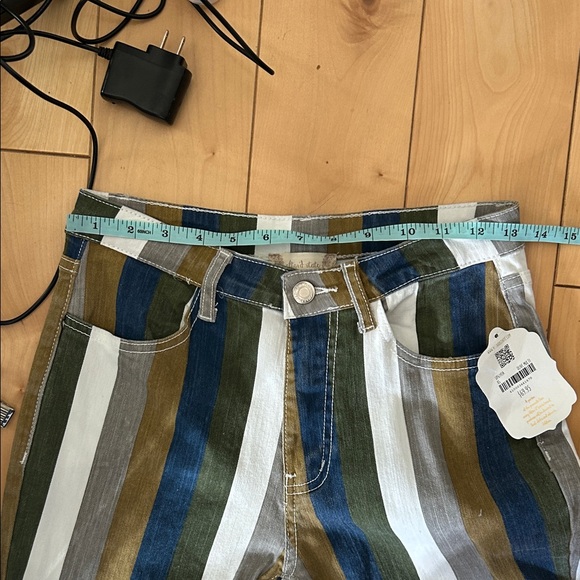 Altar'd State Multicolor Striped Flare Bell Bottom Jeans Size XS - Picture 13 of 15